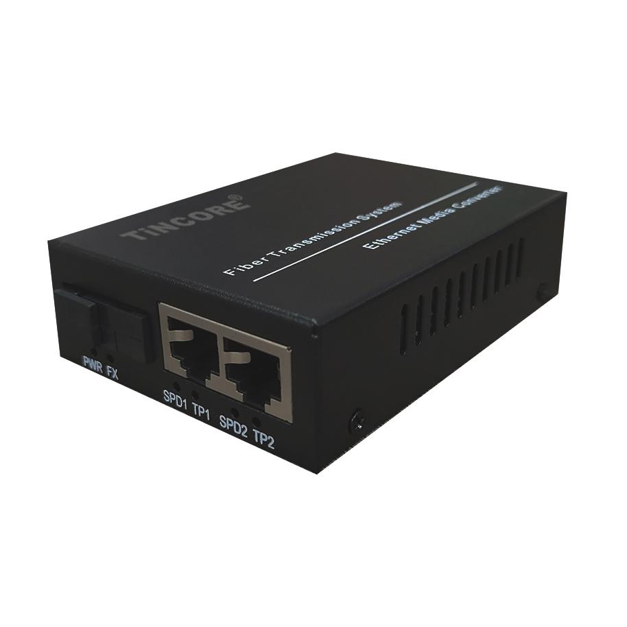 China Manufacturer 10/100M single mode single fiber 1 optical port+2 RJ45 ports fiber switch