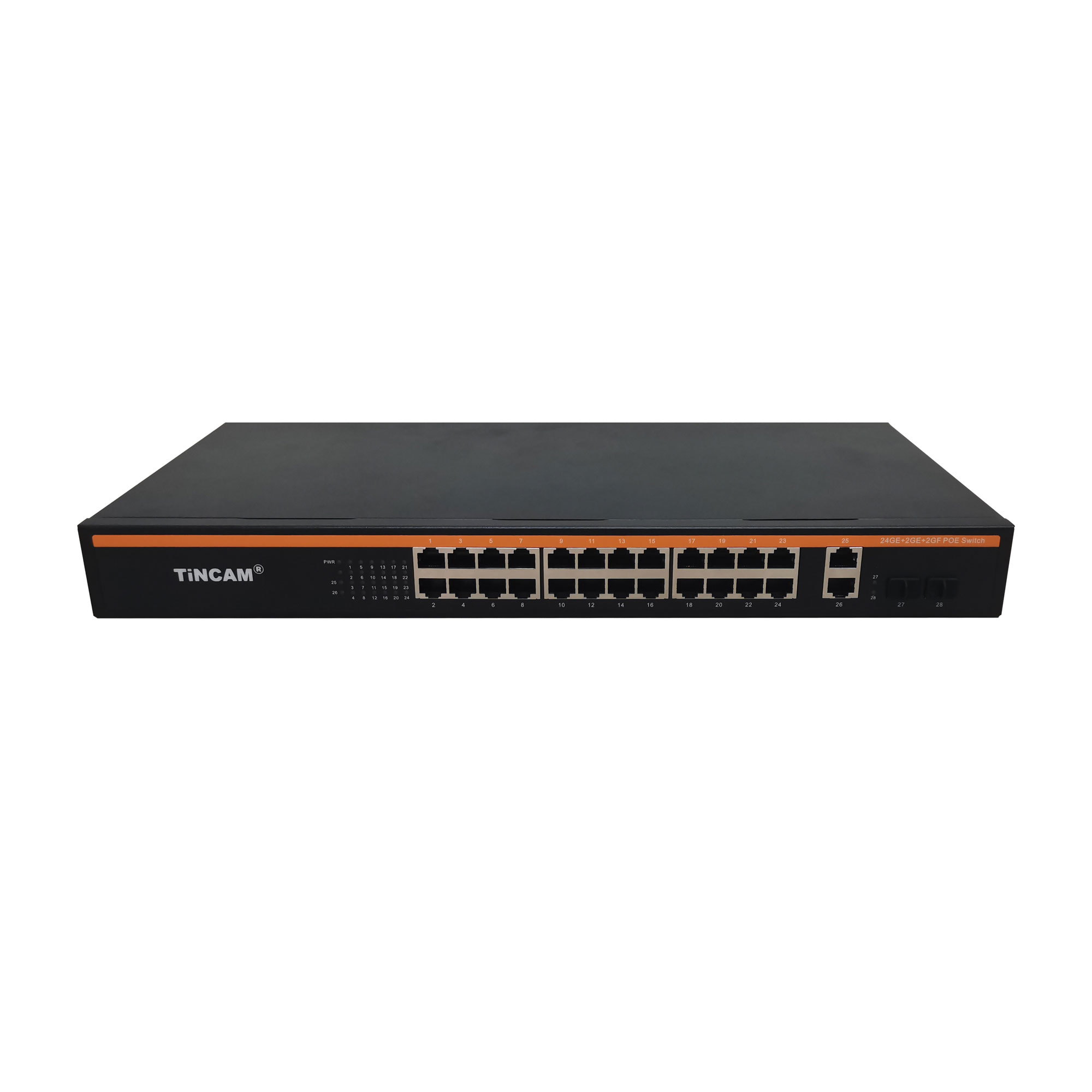 1000M 24 PoE Ports+2*Uplink+2*SFP rack POE Switch  Internal Power Supply